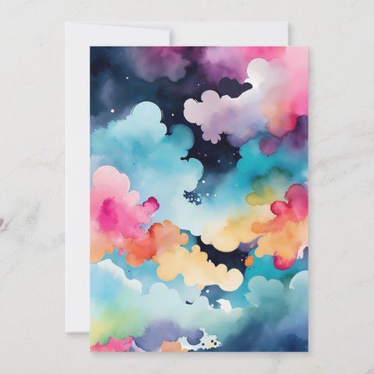 Schattigee Waterverf Llama Mama Baby shower Bedankkaart (Achterkant)