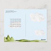 Schattigee Waterverf Luchtvaart Sky Red Vliegtuig  Briefkaart (Achterkant)