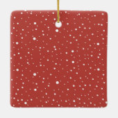 Schattigee Waterverf Maltese Kerstman Vrolijk Kers Keramisch Ornament (Achterkant)