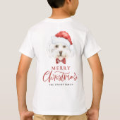 Schattigee Waterverf Maltese Kerstman Vrolijk Kers T-shirt (Achterkant)