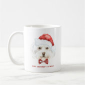Schattigee Waterverf Maltese Santa Custom Christma Koffiemok (Links)