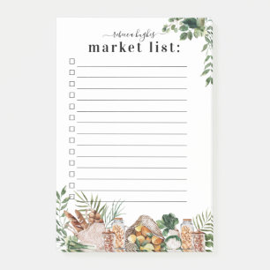 Schattigee Waterverf markt boodschappenlijst   Mon Post-it® Notes
