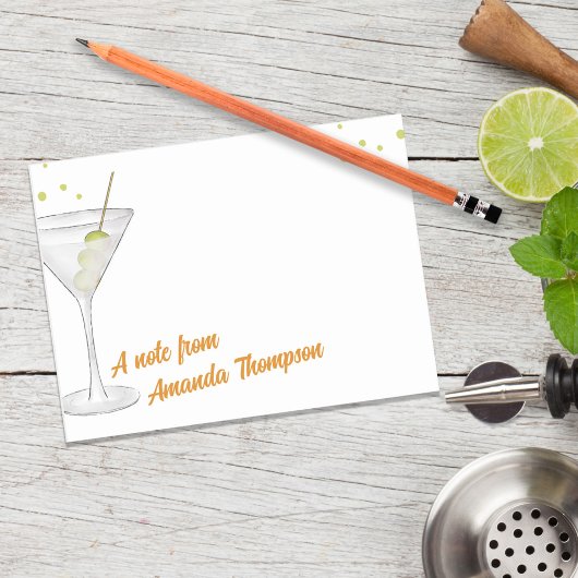 Schattigee Waterverf Martini cocktails gepersonali Post-it® Notes