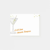 Schattigee Waterverf Martini cocktails gepersonali Post-it® Notes (Voorkant)
