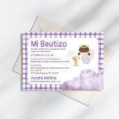 Schattigee Waterverf Meisje Engel Paarse Ontwerp D Kaart