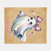 Schattigee Waterverf Meisje Ghost Verjaardag Mash Fleece Deken (Voorkant (Horizontaal))