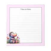 Schattigee Waterverf met nijlpaard Notitieblok (Voorkant)