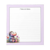 Schattigee Waterverf met nijlpaard Notitieblok (Voorkant)