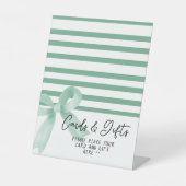 Schattigee Waterverf Mint Boog Kaarten & Geschenke Reclamebord Met Voetstuk (Voorkant)