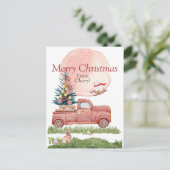 Schattigee Waterverf Modern Feestdagenkaart (Staand voorkant)