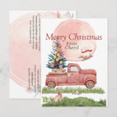 Schattigee Waterverf Modern Feestdagenkaart (Voorkant / Achterkant)