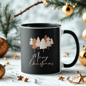 Schattigee Waterverf Modern Script Boho kerstboom Mok