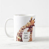 Schattigee Waterverf Moeder & Baby Giraffe Moederd Koffiemok (Links)