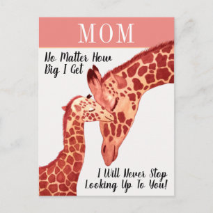 Schattigee Waterverf Moeder en Baby Giraffes Moede Briefkaart