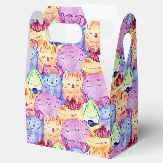 Schattigee Waterverf Monsters Bedankdoosjes (Geopend)