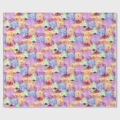 Schattigee Waterverf Monsters Cadeaupapier (Vlak)