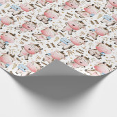 Schattigee Waterverf Moo Moo Koeien en Melk Cadeaupapier (Hoek)