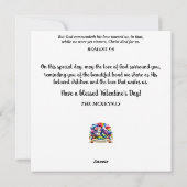 Schattigee Waterverf Mouse Rood Hart Bloemen Valen Feestdagenkaart (Achterkant)