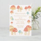 Schattigee Waterverf Mushroom Kids Verjaardagsuitn Kaart (Staand voorkant)