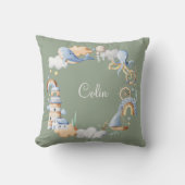 Schattigee Waterverf Nautical Ocean Boy Nursery Kussen (Voorkant)