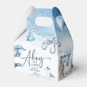 Schattigee Waterverf nautische jongen Baby shower Bedankdoosjes (Achterkant)