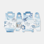 Schattigee Waterverf nautische jongen Baby shower Bedankdoosjes (Uitgevouwen)