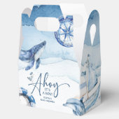 Schattigee Waterverf nautische jongen Baby shower Bedankdoosjes (Geopend)