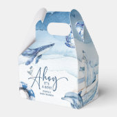 Schattigee Waterverf nautische jongen Baby shower Bedankdoosjes (Voorkant Zijde)