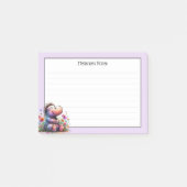 Schattigee Waterverf nijlpaard met lijnen Post-it® Notes (Voorkant)