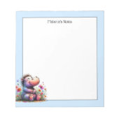 Schattigee Waterverf nijlpaard Notitieblok (Voorkant)