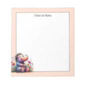 Schattigee Waterverf nijlpaard Notitieblok (Voorkant)