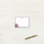 Schattigee Waterverf nijlpaard Post-it® Notes (Op bureau)