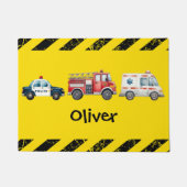 Schattigee Waterverf noodvoertuigen Deurmat (Voorkant)