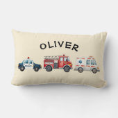 Schattigee Waterverf noodvoertuigen Kussen (Achterkant)