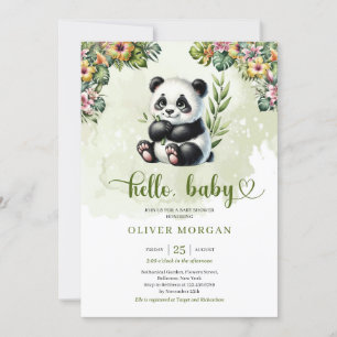Schattigee waterverf oerwoud baby panda tropical f kaart