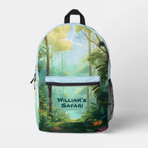 Schattigee Waterverf Oerwoud Print Rugzak