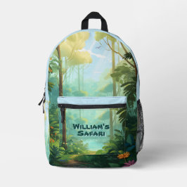 Schattigee Waterverf Oerwoud Print Rugzak