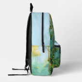 Schattigee Waterverf Oerwoud Print Rugzak (Links)