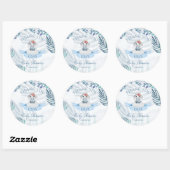 Schattigee Waterverf olifant dank u Baby shower Ronde Sticker (Vel)