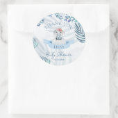 Schattigee Waterverf olifant dank u Baby shower Ronde Sticker (Tas)