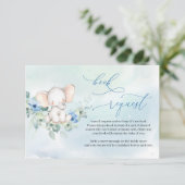 Schattigee waterverf olifant eucalyptus Boekaanvra Informatiekaartje (Staand voorkant)