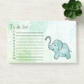 Schattigee waterverf olifant "to do list" post-it® notes (Kantoor)