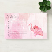 Schattigee waterverf olifant "to do list" post-it® notes (Kantoor)
