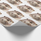 Schattigee Waterverf Otter Animal Natuur Art Cadeaupapier (Hoek)