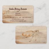 Schattigee Waterverf Otter Scuba Duiken of Ocean Z Visitekaartje (Voorkant / Achterkant)