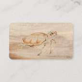 Schattigee Waterverf Otter Scuba Duiken of Ocean Z Visitekaartje (Achterkant)