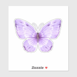 Schattigee waterverf paarse vlinder sticker