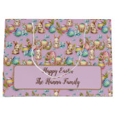 Schattigee Waterverf Paaseieren, Konijntje en Bloe Groot Cadeauzakje (Voorkant)