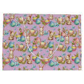 Schattigee Waterverf Paaseieren, Konijntje en Bloe Groot Cadeauzakje (Achterkant)