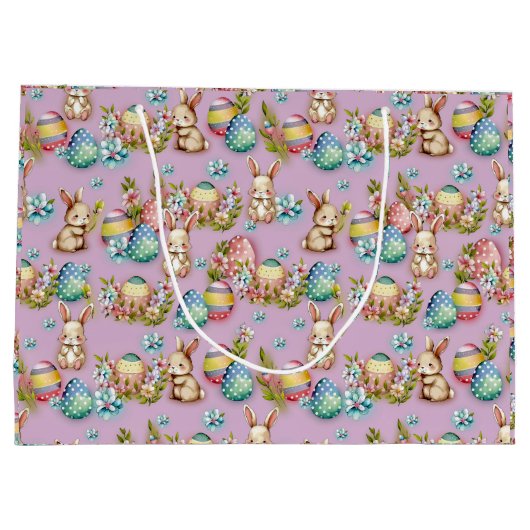 Schattigee Waterverf Paaseieren, Konijntje en Bloe Groot Cadeauzakje (Achterkant)